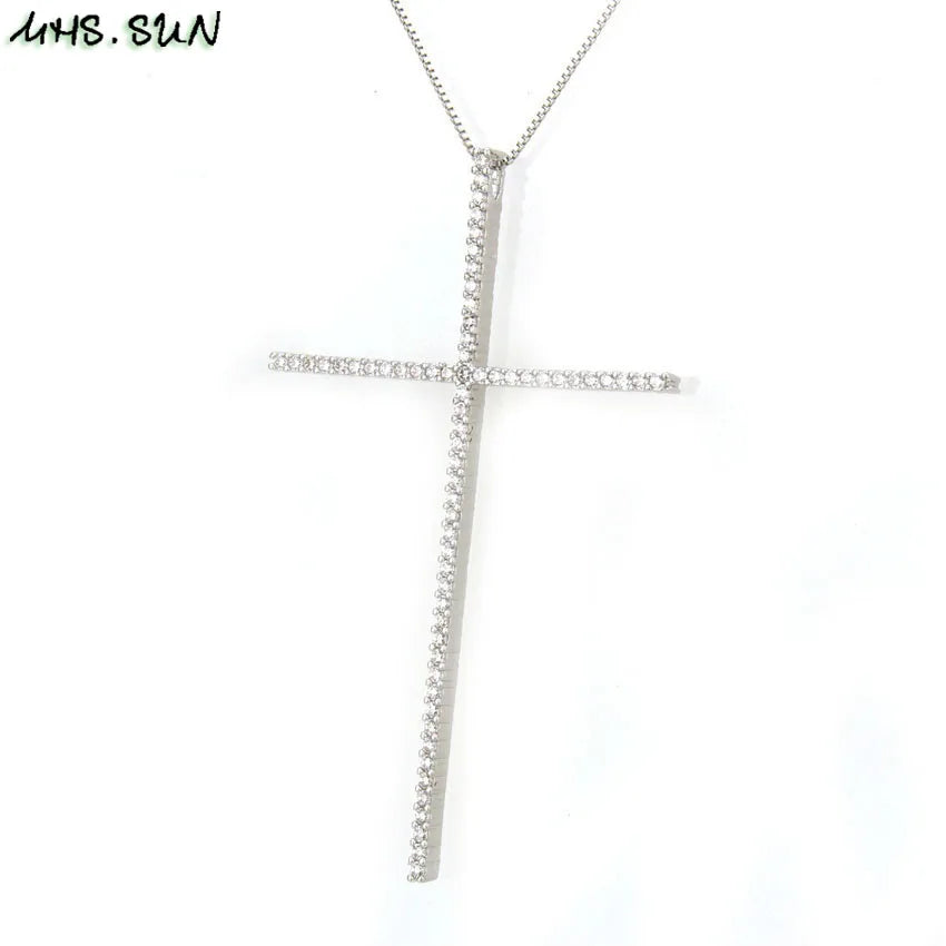 Pave Cross Necklace