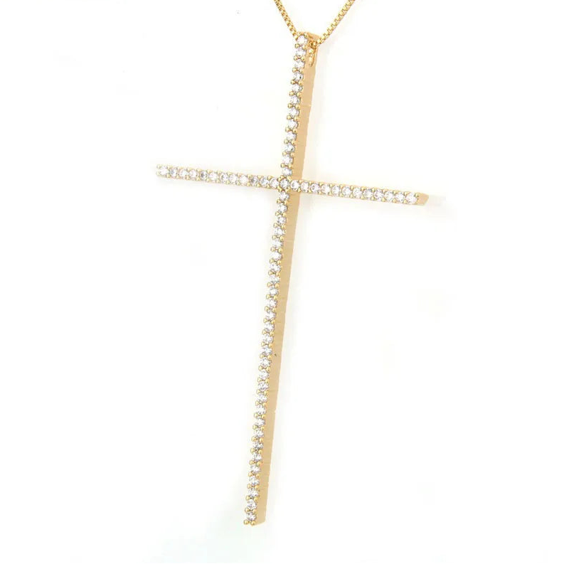 Pave Cross Necklace