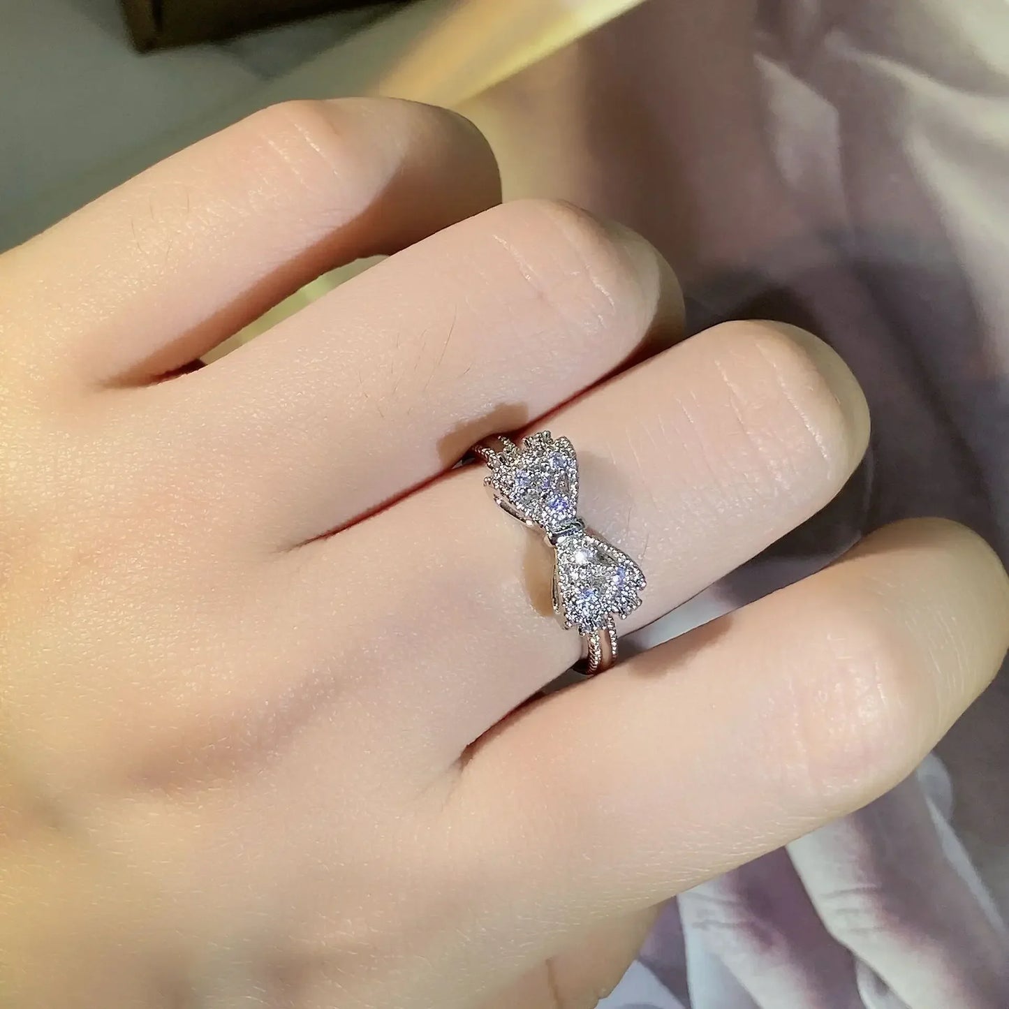 Bow-Tique Pave Ring