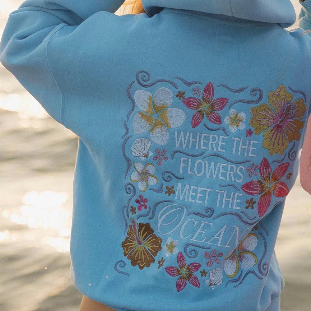 Embroidered Floral Hoodies (Teen Sizes)