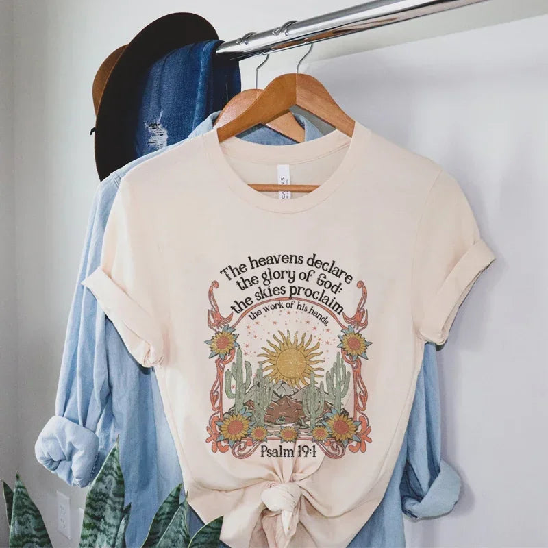 Boho Psalm 19:1 Tee