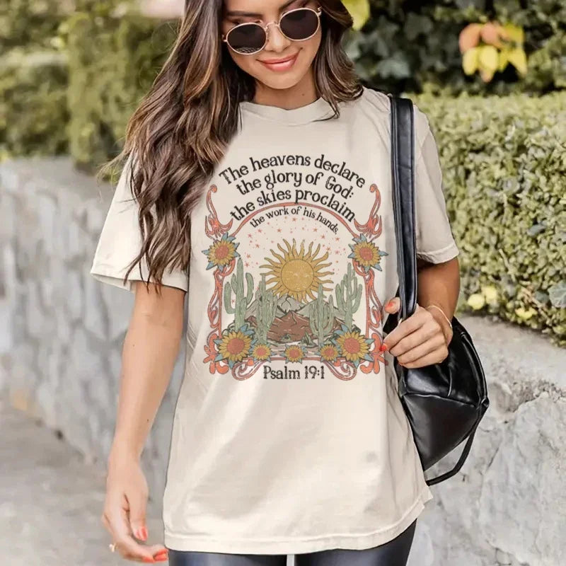 Boho Psalm 19:1 Tee