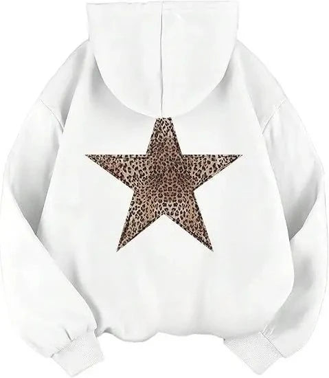 Star Hoodie leopard Print