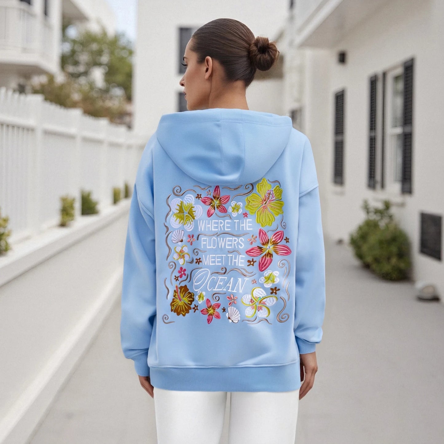 Embroidered Floral Hoodies (Teen Sizes)