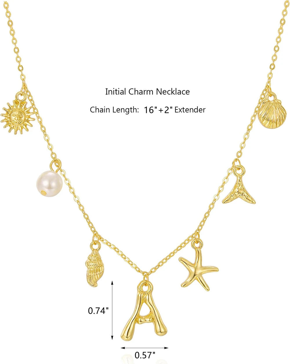 Surfer Girl Charm | Initial Choker