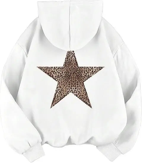 Star Hoodie leopard Print