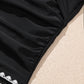 Black Ric Rac Trim Contrasted Patchwork Cutout One Piece Swimsuit