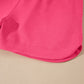 Fiery Red Quarter Zip Sleeveless Top Drawstring Shorts Casual 2pcs Outfit