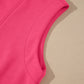 Fiery Red Quarter Zip Sleeveless Top Drawstring Shorts Casual 2pcs Outfit