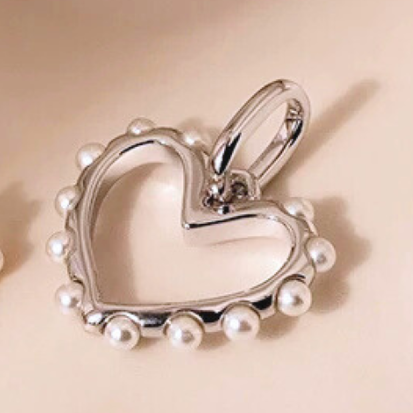 Pearl Heart Charm