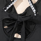 Black Ric Rac Trim Contrasted Patchwork Cutout One Piece Swimsuit