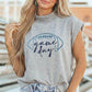 Light Grey Embroidered Game Day Football High Neck Short Sleeve Top