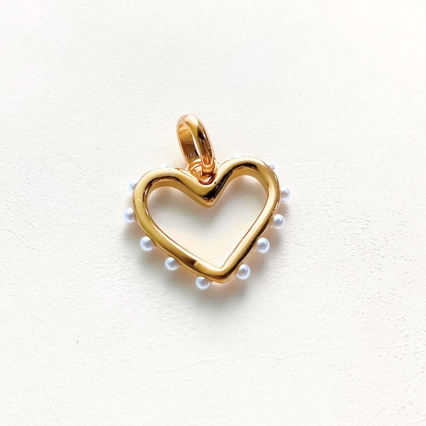 Pearl Heart Charm