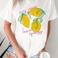 White Easy Peasy Lemon Squeezy Graphic Tee
