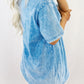 Blue USA Star Print Mineral Washed Cotton Tee