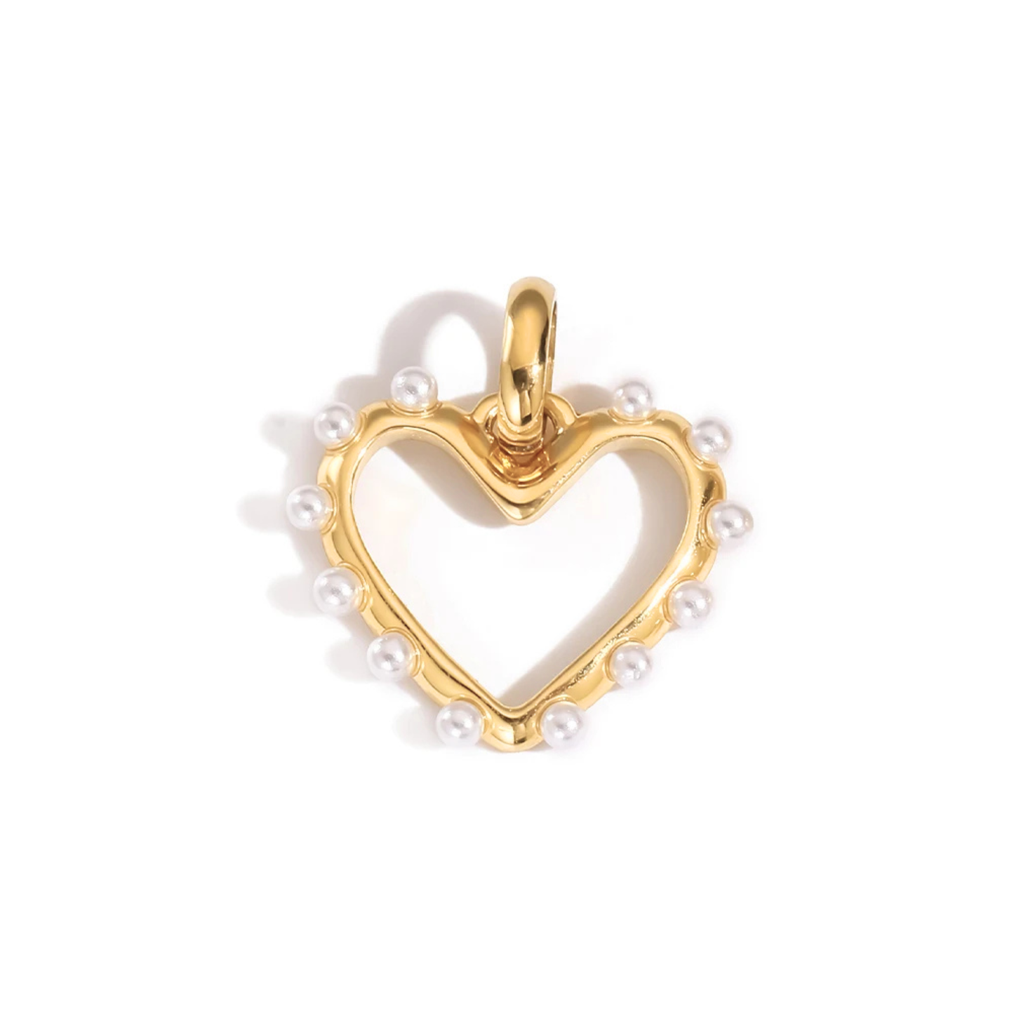 Pearl Heart Charm