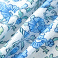 Sky Blue Floral Striped Patchwork Knot Straps 2pcs Short Set