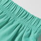 Mint Green Raw Edge Patch Pocket Oversized Top and Shorts Set
