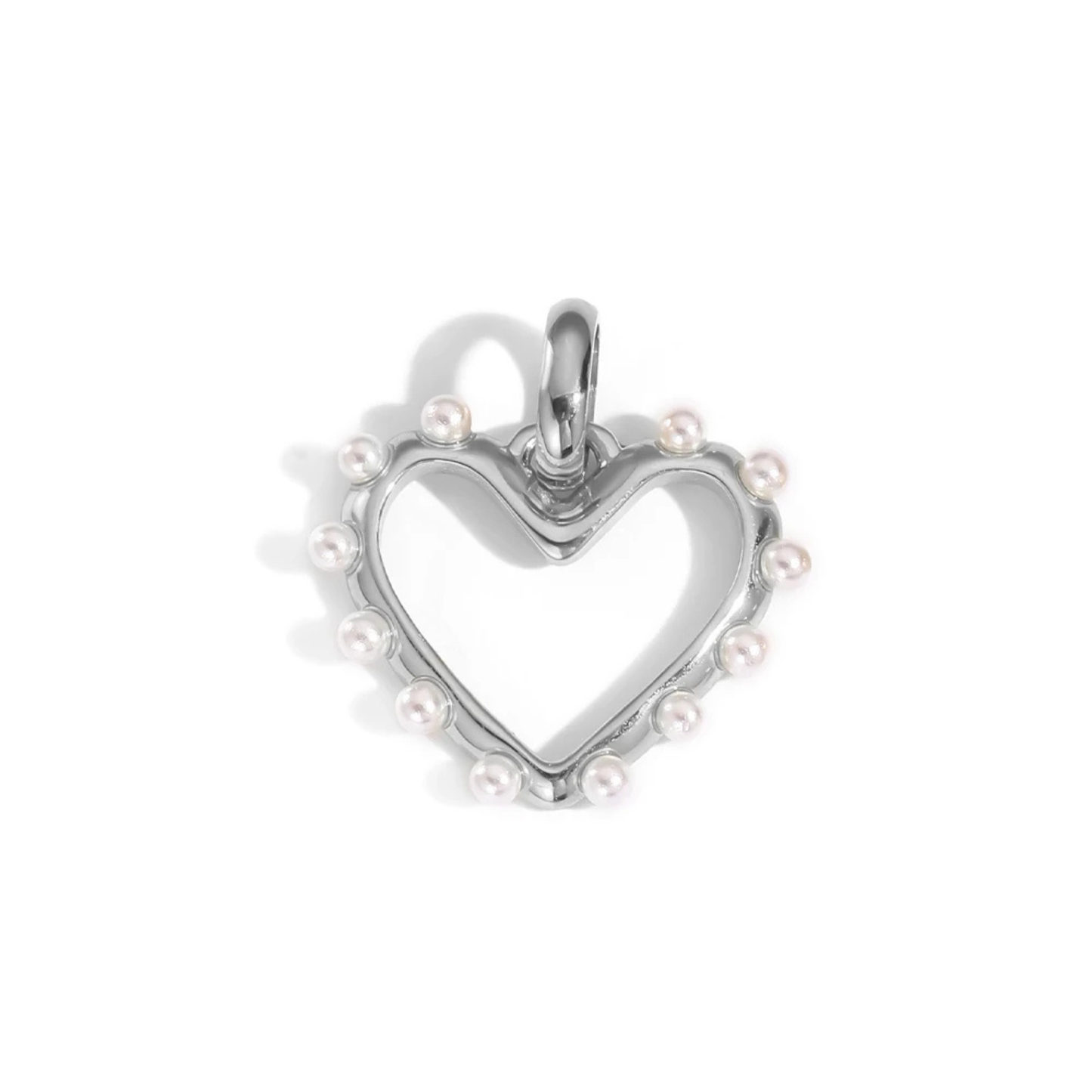 Pearl Heart Charm