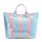 Blackish Green Glossy Striped Vinyl Large Tote Bag (Color Varied)