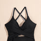 Black Ric Rac Trim Contrasted Patchwork Cutout One Piece Swimsuit