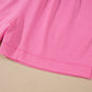 Mint Green Raw Edge Patch Pocket Oversized Top and Shorts Set