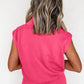 Fiery Red Quarter Zip Sleeveless Top Drawstring Shorts Casual 2pcs Outfit