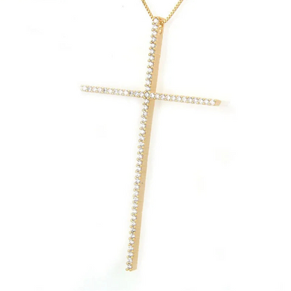 Pave Cross Necklace