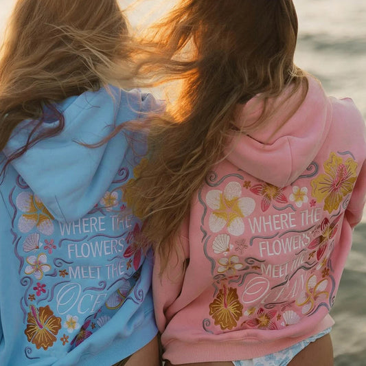 Embroidered Floral Hoodies (Teen Sizes)