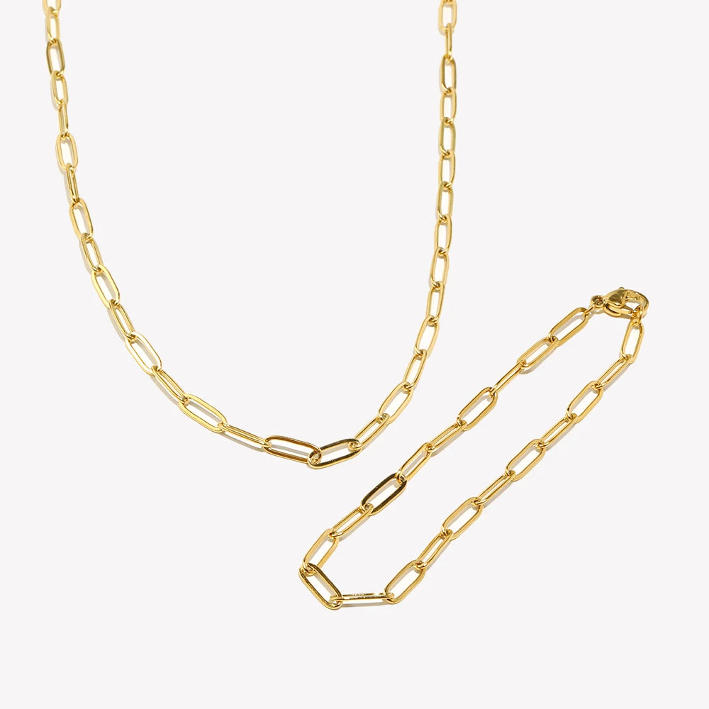 Paper Clip Charm Necklace