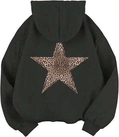 Star Hoodie leopard Print