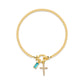 Camden Crossing Charm Bracelet with Birthstone and Cross