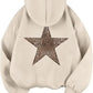Star Hoodie leopard Print