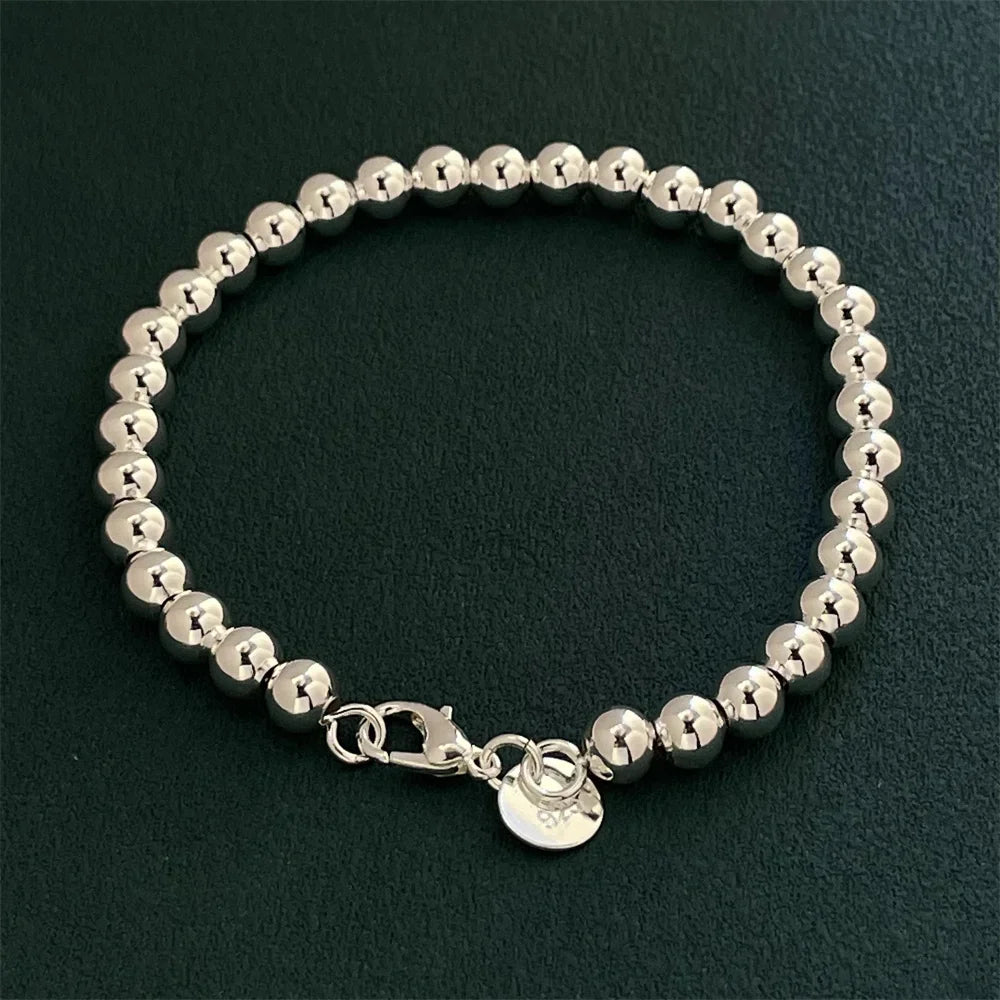 Camden Silver Beaded Bracelet