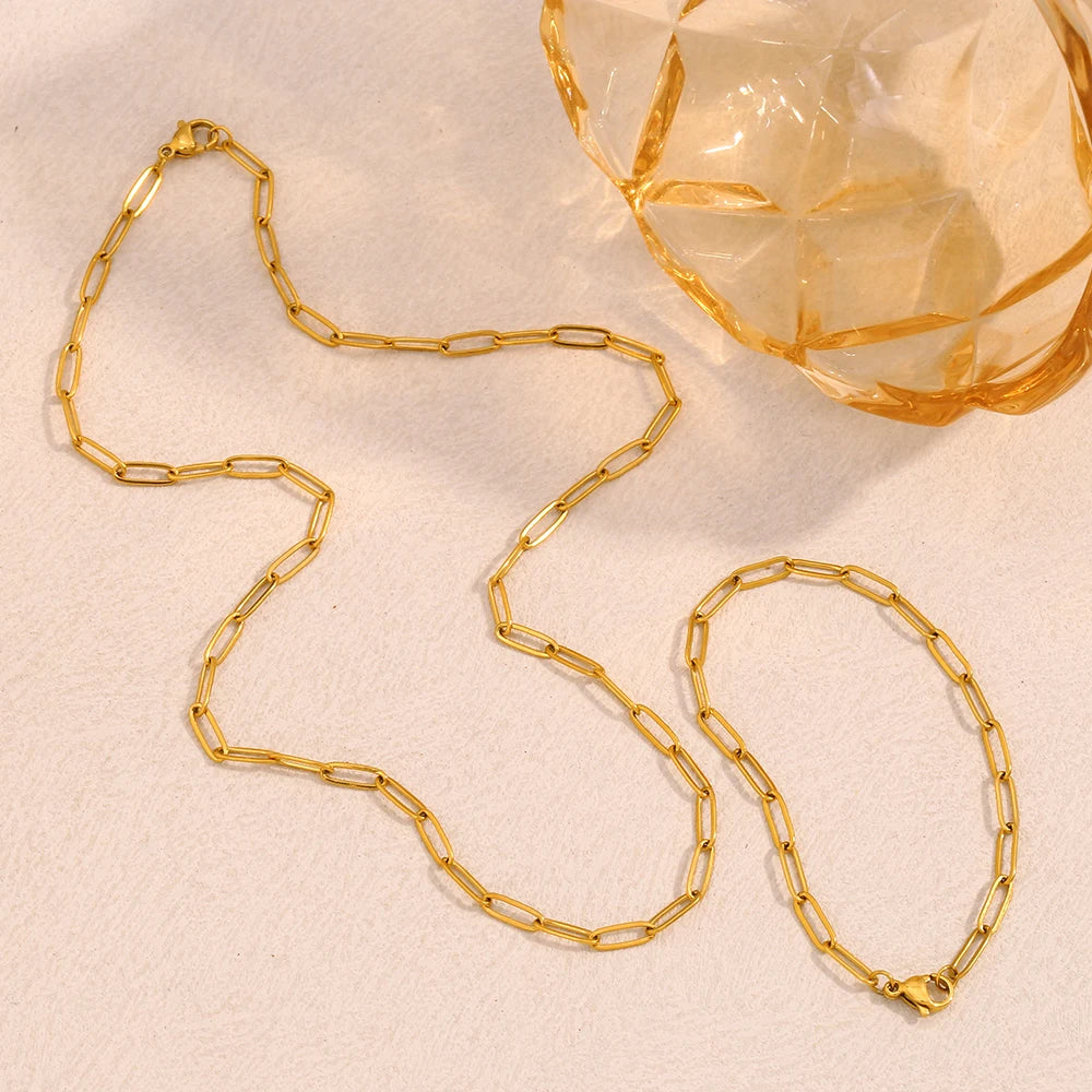 Paper Clip Charm Bracelet