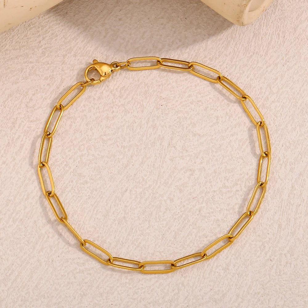Paper Clip Charm Bracelet
