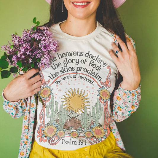 Boho Psalm 19:1 Tee
