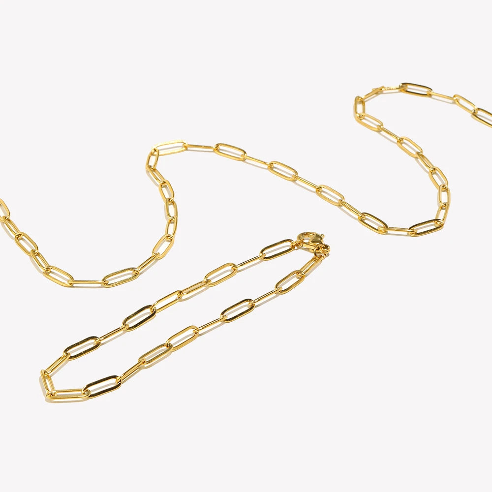 Paper Clip Charm Necklace