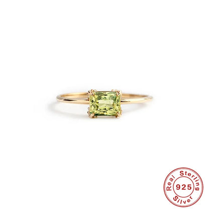 Light Green Crystal Ring