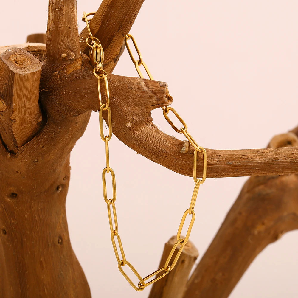 Paper Clip Charm Bracelet