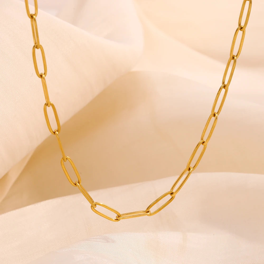 Paper Clip Charm Necklace