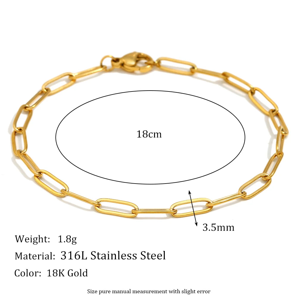 Paper Clip Charm Bracelet