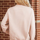 Apricot Pink Bubble Gum Bunny Chenille Patch Sweatshirt