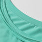 Mint Green Raw Edge Patch Pocket Oversized Top and Shorts Set
