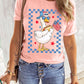 Pink America Goose 4th Of July Patriotic Flag Graphic T Shirt
