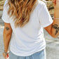 White USA Floral Print EST 1776 Patriotic Graphic Tee
